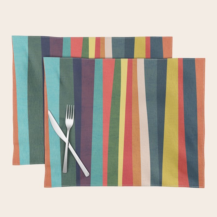 Mid-century zebra Placemat Gallery Image 1