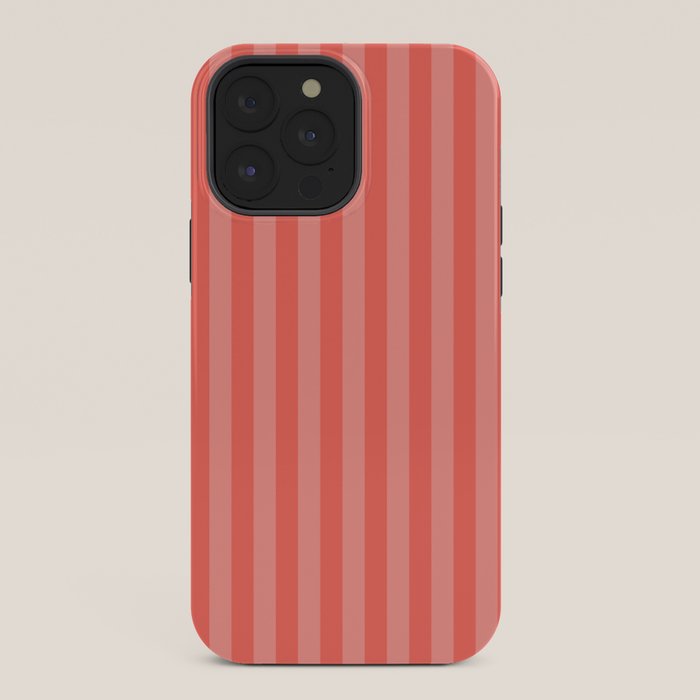 Coral Pink Thin Vertical Stripes iPhone Case Gallery Image 36