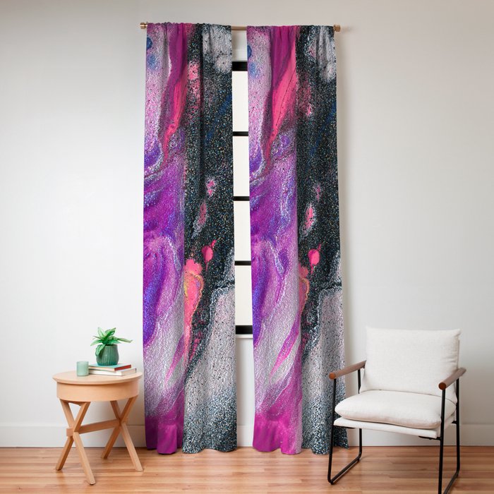 Bursting with Cosmic Joy Abstract Painting Window Curtain Gallery Image 4