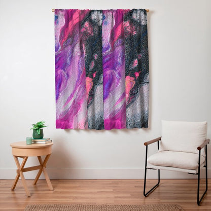 Bursting with Cosmic Joy Abstract Painting Window Curtain Gallery Image 3