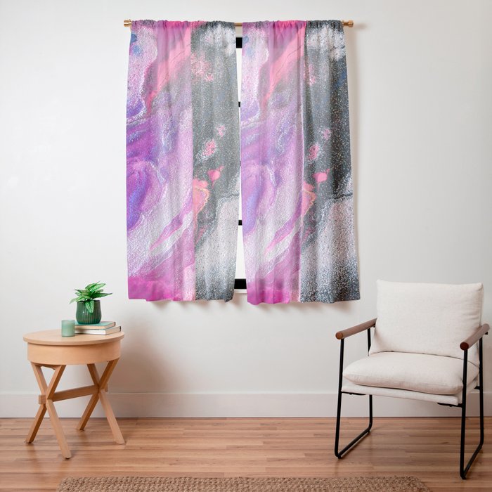 Bursting with Cosmic Joy Abstract Painting Window Curtain Gallery Image 15