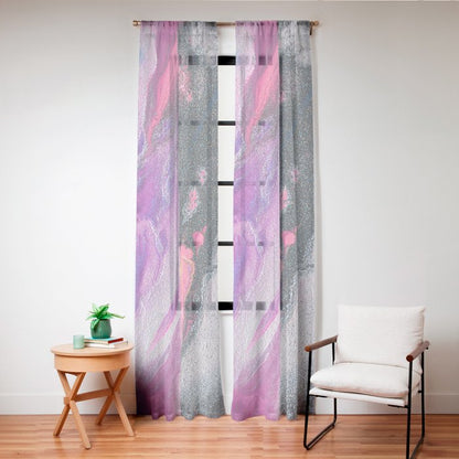 Bursting with Cosmic Joy Abstract Painting Window Curtain Gallery Image 20