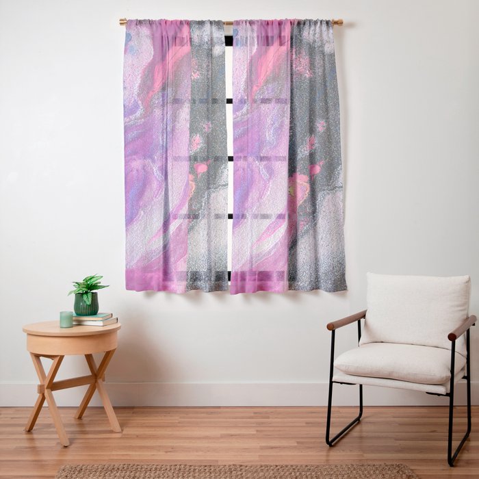 Bursting with Cosmic Joy Abstract Painting Window Curtain Gallery Image 23
