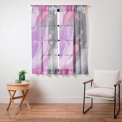 Bursting with Cosmic Joy Abstract Painting Window Curtain Gallery Image 23