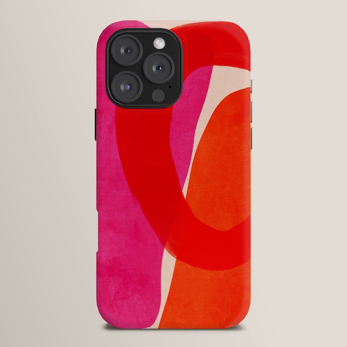 relations IV - pink shapes minimal painting iPhone Case Gallery Image 16