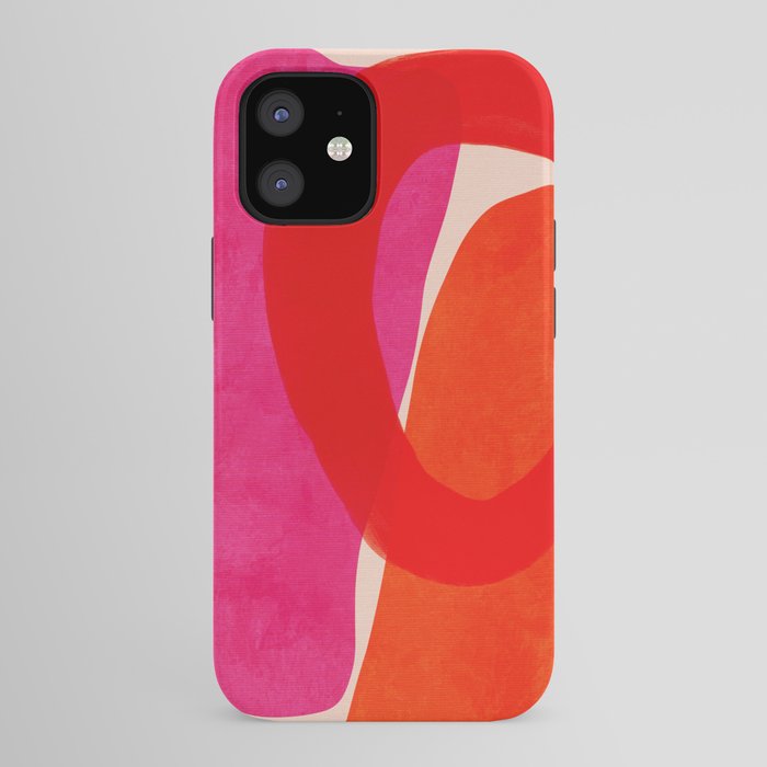 relations IV - pink shapes minimal painting iPhone Case Gallery Image 41