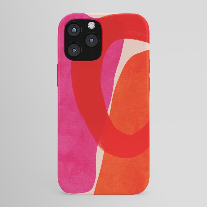 relations IV - pink shapes minimal painting iPhone Case Gallery Image 43