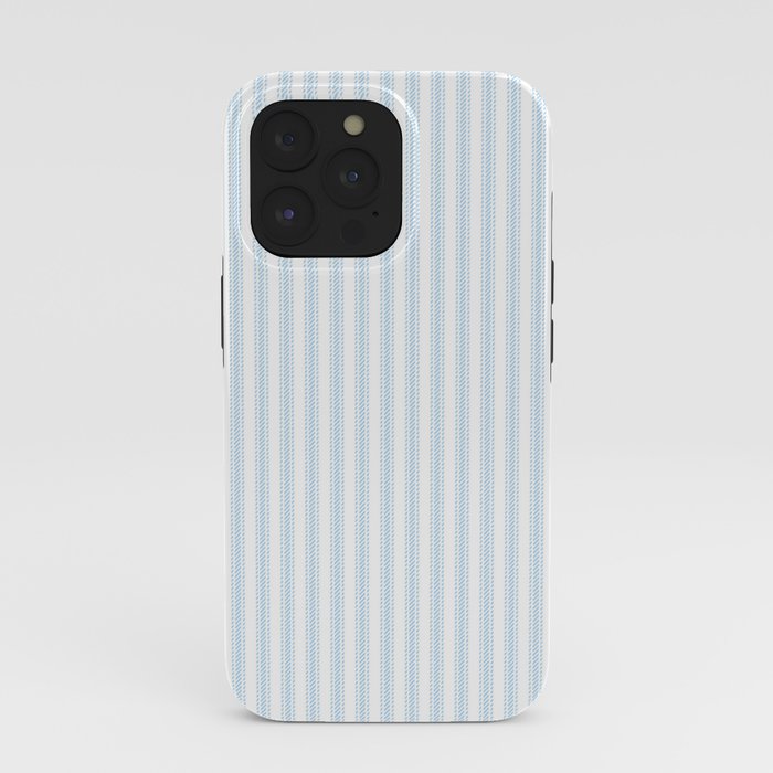 Pastel Blue & White Ticker Stripe iPhone Case Gallery Image 39