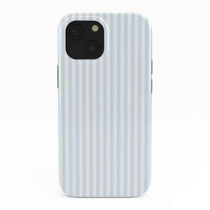 Pastel Blue & White Ticker Stripe iPhone Case Gallery Image 38