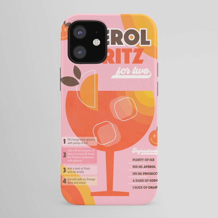 Retro Cocktail Nº1 Aperol Spritz iPhone Case Gallery Image 41