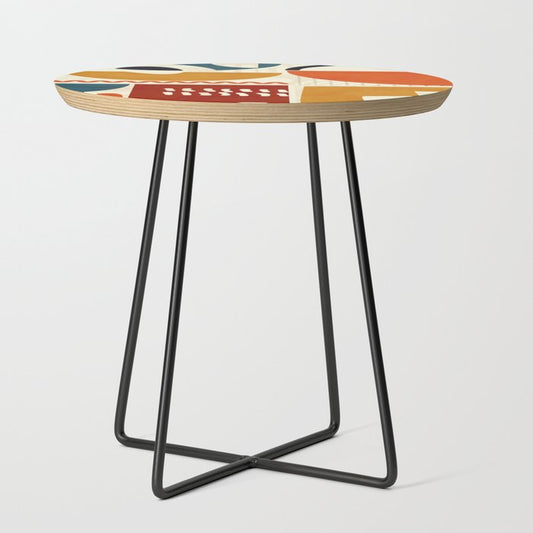 mid century shapes geometric abstract color 2 Side Table Gallery Image 2