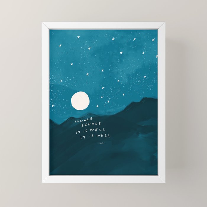 "Inhale Exhale It is Well It Is Well" Mini Art Print Gallery Image 4