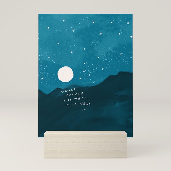 "Inhale Exhale It is Well It Is Well" Mini Art Print Gallery Image 5