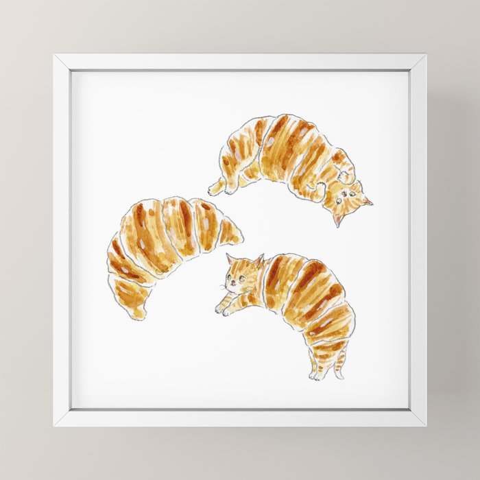 Croissant Cats Mini Art Print Gallery Image 4