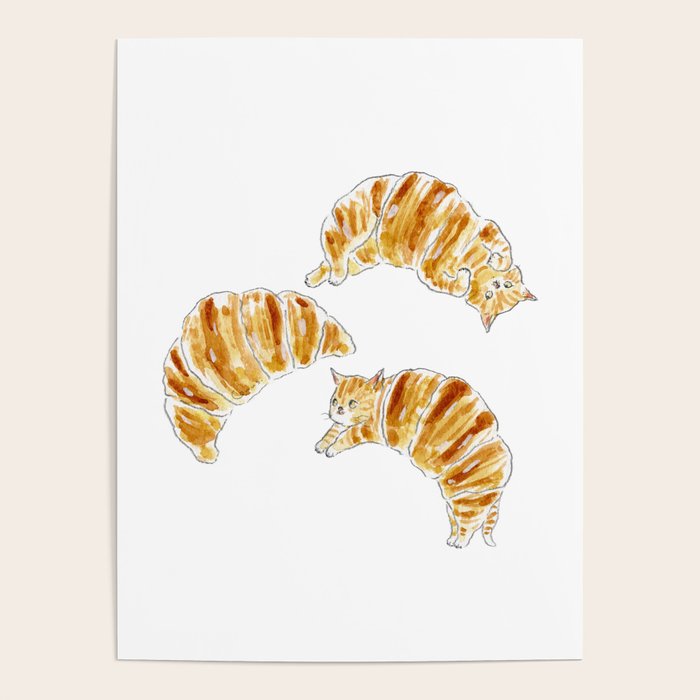Croissant Cats Poster Gallery Image 1