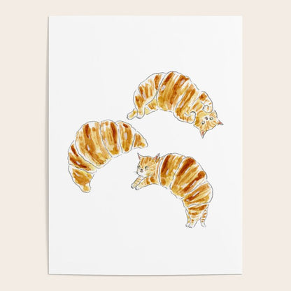 Croissant Cats Poster Gallery Image 1