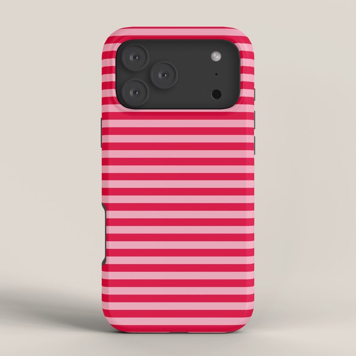 Retro, Beach, Colorful Stripes, Pink and Red iPhone Case Gallery Image 4