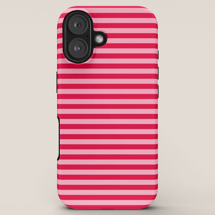 Retro, Beach, Colorful Stripes, Pink and Red iPhone Case Gallery Image 5