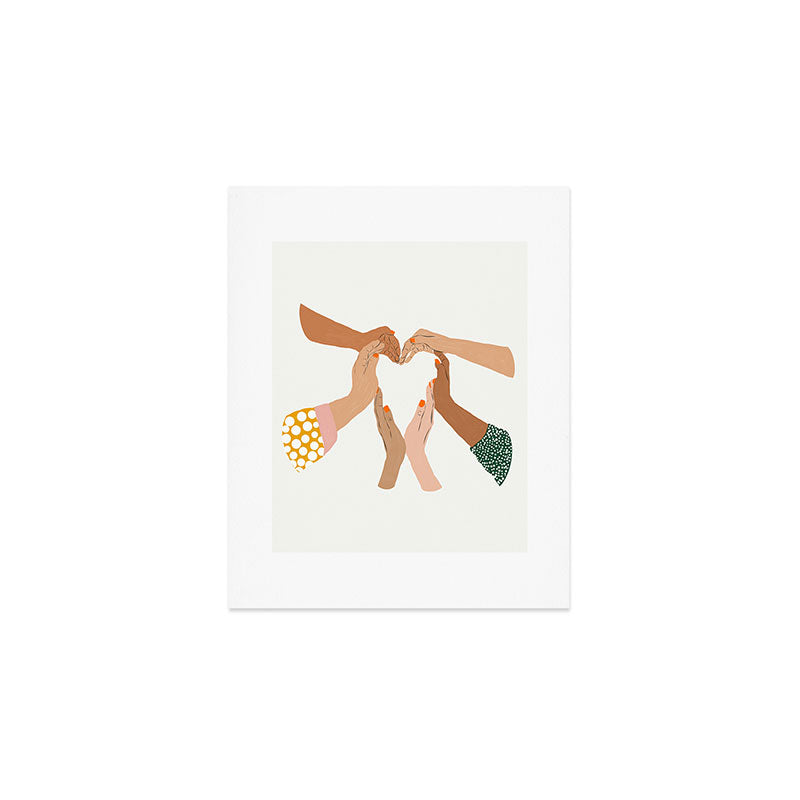 Indiscrimination | Anti-Racism Painting | Unity Illustration | Women Empowerment Growth Mindset Art Print Gallery Image 1