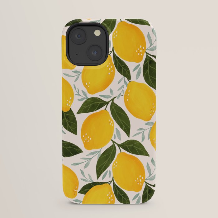 Mediterranean Summer Lemons Pattern iPhone Case Gallery Image 29