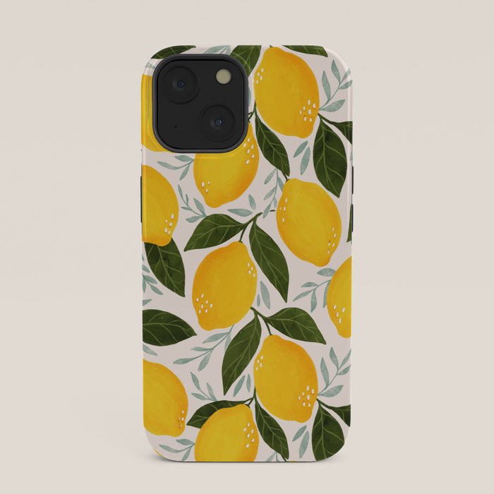 Mediterranean Summer Lemons Pattern iPhone Case Gallery Image 33