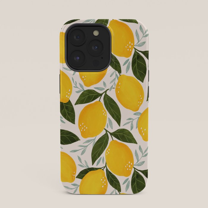 Mediterranean Summer Lemons Pattern iPhone Case Gallery Image 35