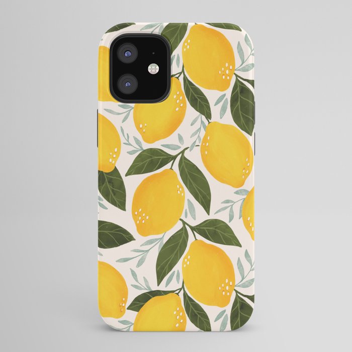 Mediterranean Summer Lemons Pattern iPhone Case Gallery Image 42