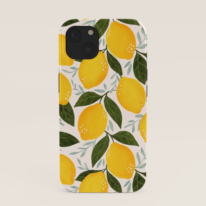 Mediterranean Summer Lemons Pattern iPhone Case Gallery Image 37