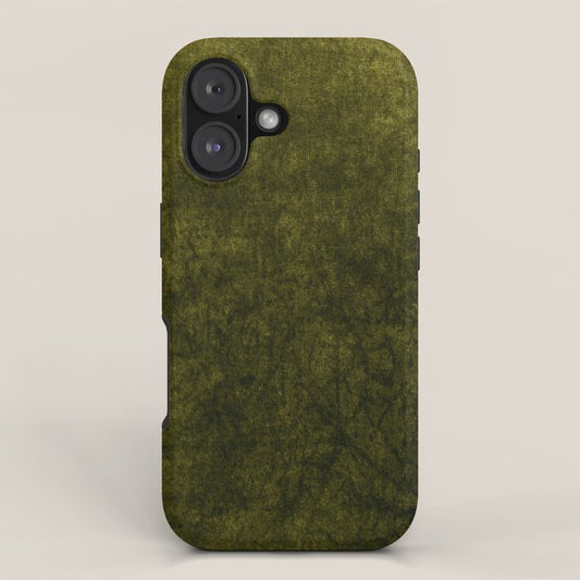 olive green velvet iPhone Case Gallery Image 1