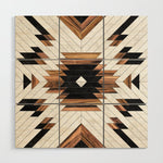 Urban Tribal Pattern No.5 - Aztec - Concrete and Wood Wood Wall Art Gallery Image 1