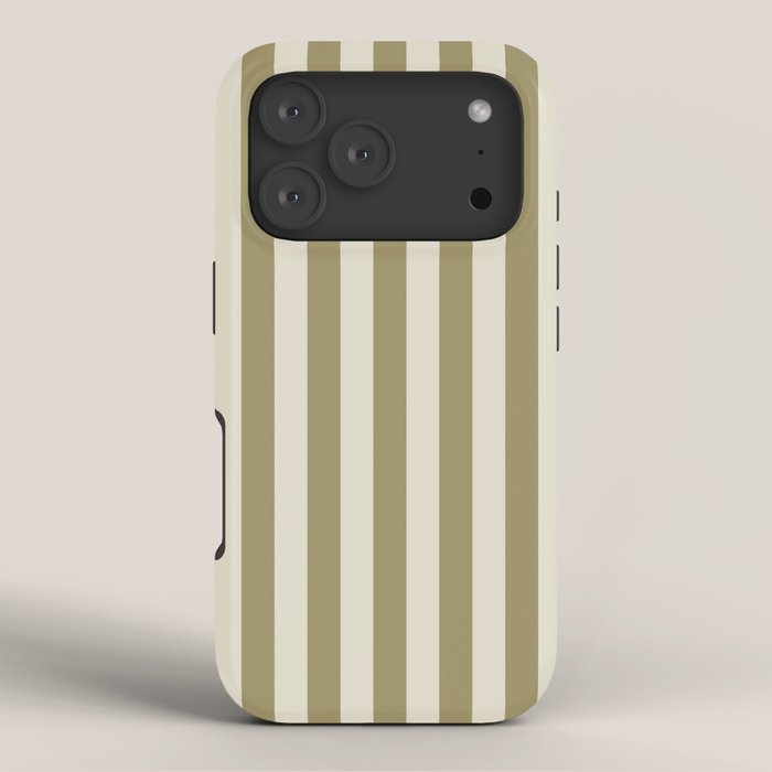 Olive Green Stripes iPhone Case Gallery Image 3