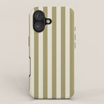 Olive Green Stripes iPhone Case Gallery Image 1