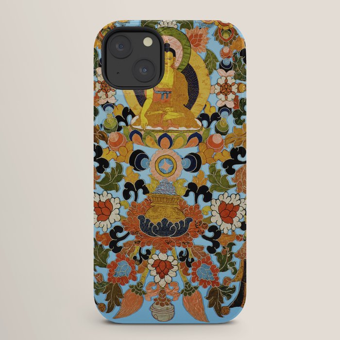 Antique Tibetan Floral Textile Print iPhone Case Gallery Image 26