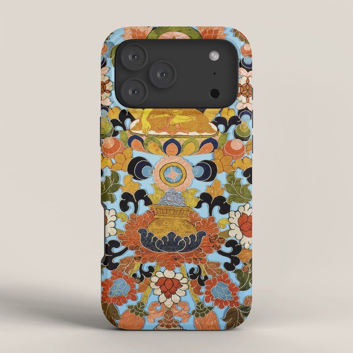 Antique Tibetan Floral Textile Print iPhone Case Gallery Image 4
