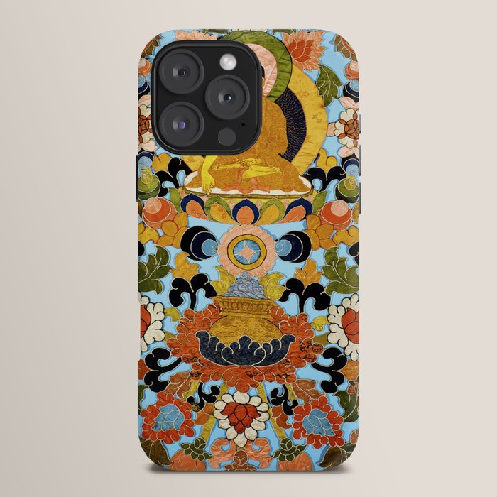 Antique Tibetan Floral Textile Print iPhone Case Gallery Image 16