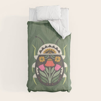 Folk Art Beetle Comforter Gallery Image 9