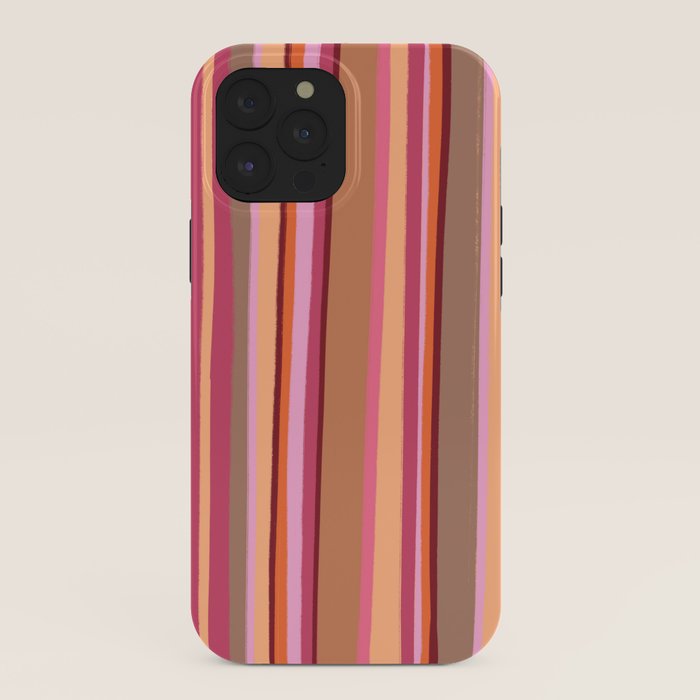Sunday Morning Stripes Inspired by PANTONE 17 1230 Mocha Mousse iPhone Case Gallery Image 40