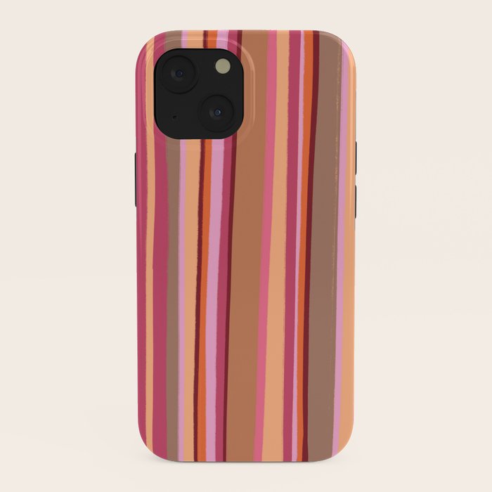 Sunday Morning Stripes Inspired by PANTONE 17 1230 Mocha Mousse iPhone Case Gallery Image 38