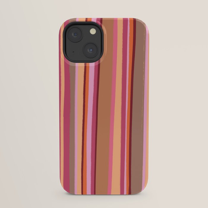 Sunday Morning Stripes Inspired by PANTONE 17 1230 Mocha Mousse iPhone Case Gallery Image 29