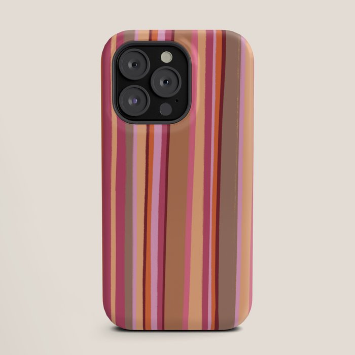 Sunday Morning Stripes Inspired by PANTONE 17 1230 Mocha Mousse iPhone Case Gallery Image 19