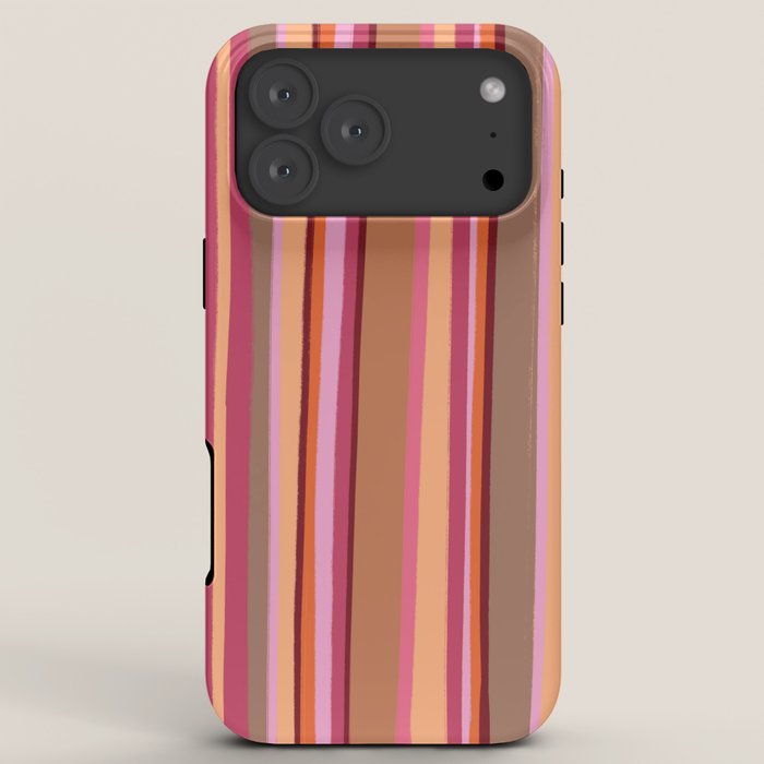 Sunday Morning Stripes Inspired by PANTONE 17 1230 Mocha Mousse iPhone Case Gallery Image 8