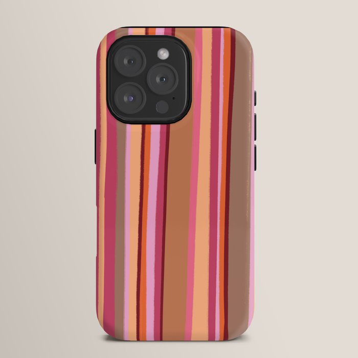 Sunday Morning Stripes Inspired by PANTONE 17 1230 Mocha Mousse iPhone Case Gallery Image 15