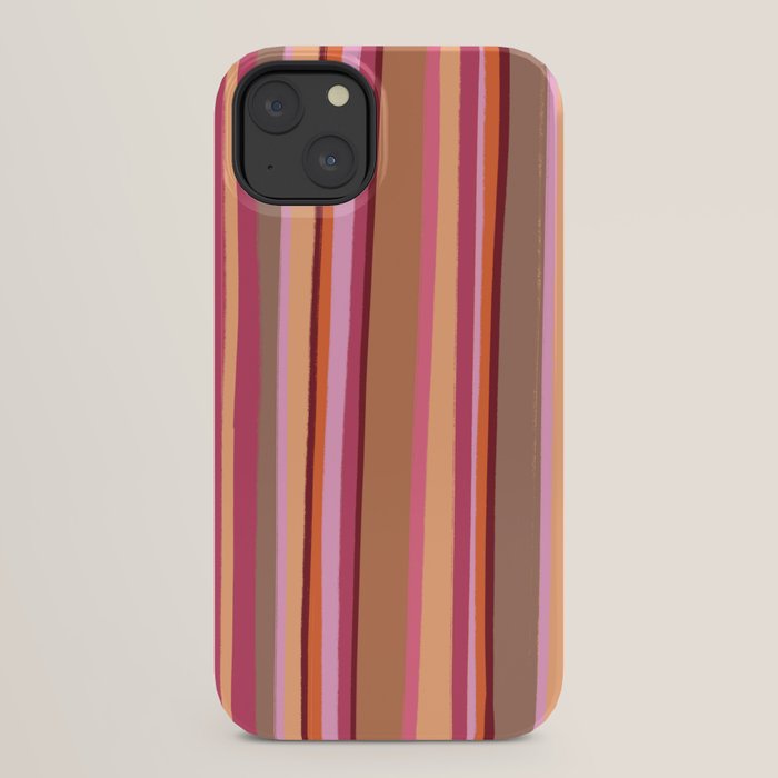 Sunday Morning Stripes Inspired by PANTONE 17 1230 Mocha Mousse iPhone Case Gallery Image 30