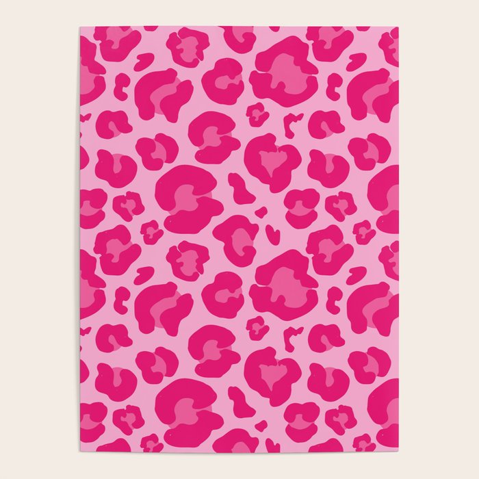 Pink Leopard Print Pattern Wallpaper - Preppy Aesthetic Poster Gallery Image 2