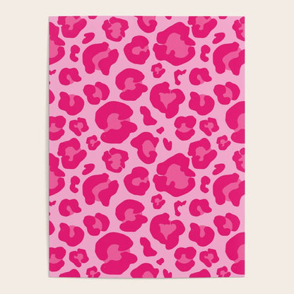 Pink Leopard Print Pattern Wallpaper - Preppy Aesthetic Poster Gallery Image 1