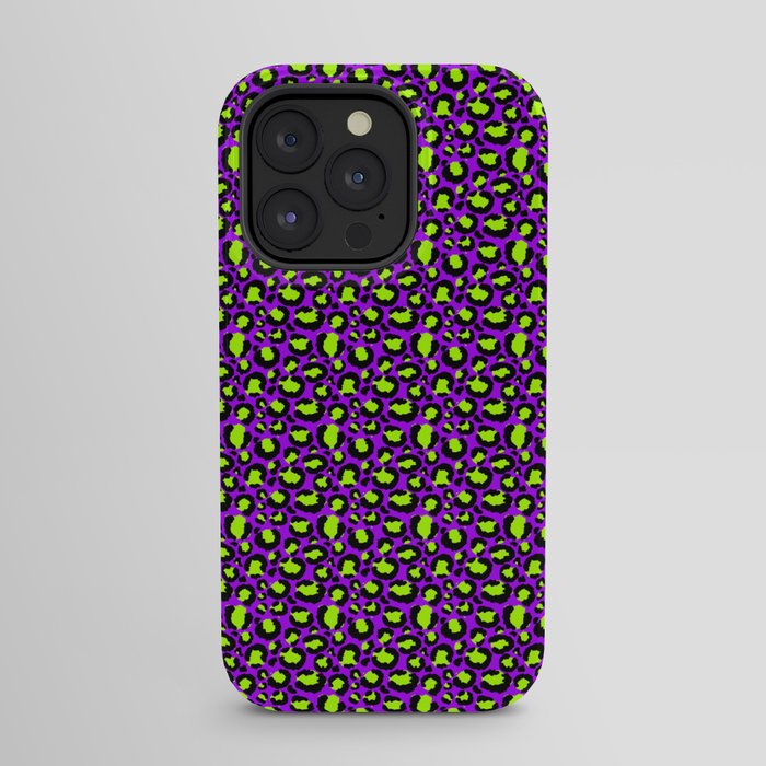Neon Purple Green Leopard Pattern iPhone Case Gallery Image 23