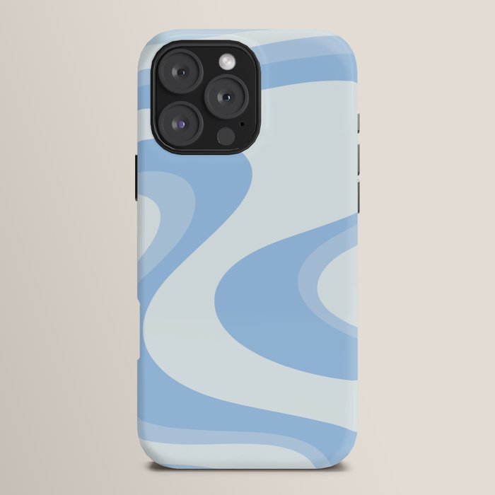 Retro Swirls Powder Blue Abstract Pattern iPhone Case Gallery Image 16