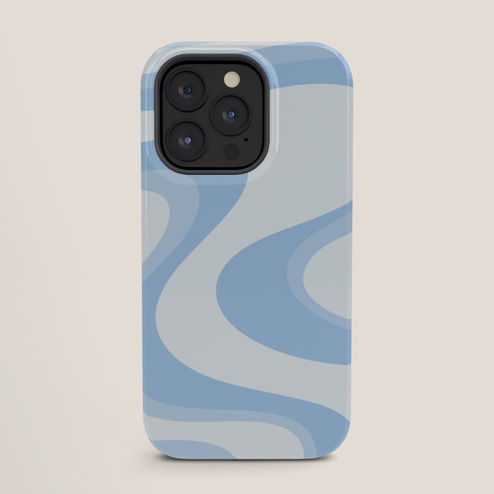 Retro Swirls Powder Blue Abstract Pattern iPhone Case Gallery Image 27