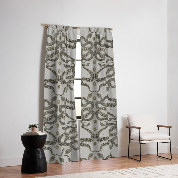 celestial snakes silver Window Curtain Gallery Image 6