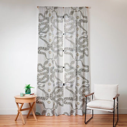 celestial snakes silver Window Curtain Gallery Image 12